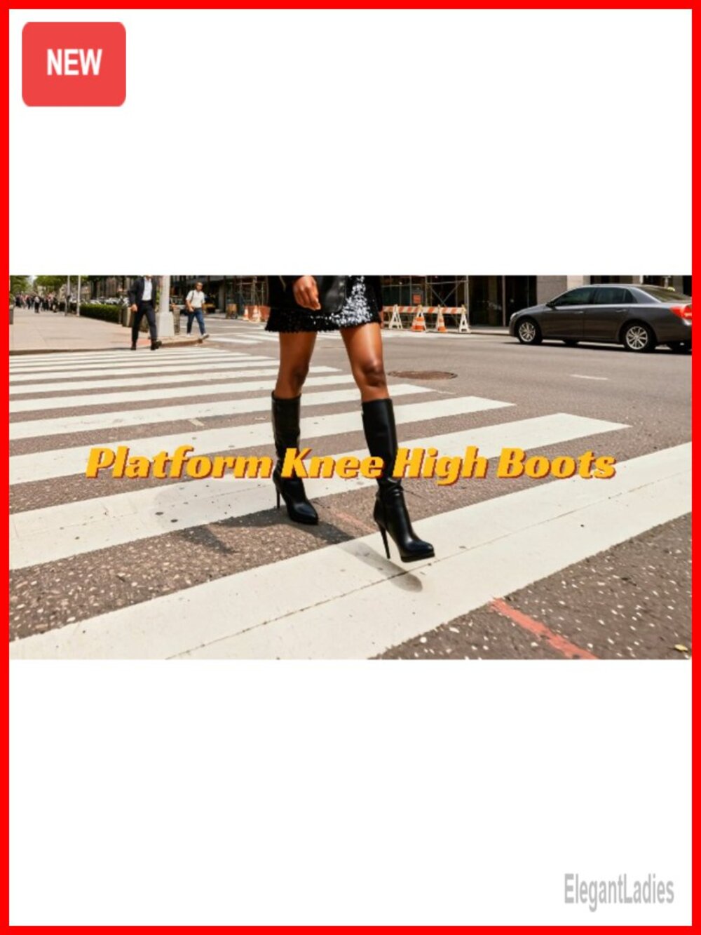 Knee High Boots Women Round Toe Stiletto Heel Faux Leather Tall Platforms - Picture 6 of 6